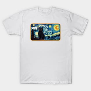 Starry Night Cat, Catnip Overdose T-Shirt